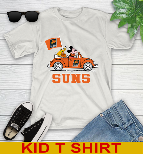 NBA Basketball Phoenix Suns Pluto Mickey Driving Disney Shirt Youth T-Shirt 12