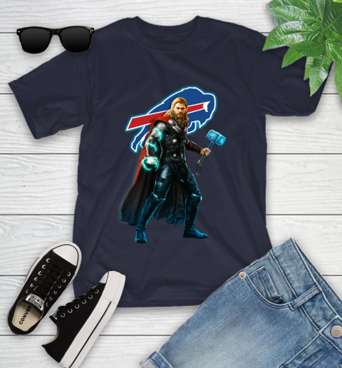 NFL Thor Avengers Endgame Football Buffalo Bills Youth T-Shirt 3