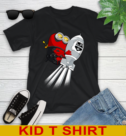 NHL Hockey Los Angeles Kings Deadpool Minion Marvel Shirt Youth T-Shirt