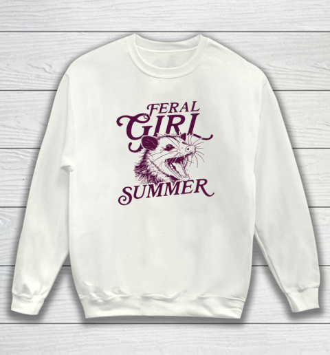 Feral Girl Summer Opossum Vintage Sweatshirt