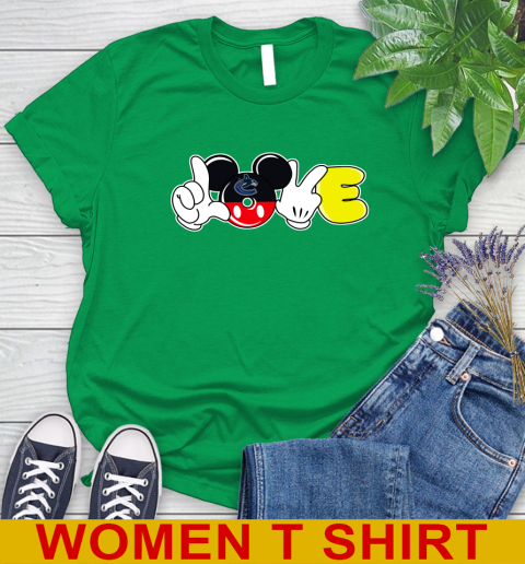 Vancouver Canucks NHL Hockey Love Mickey Disney Sports Women's T-Shirt 6
