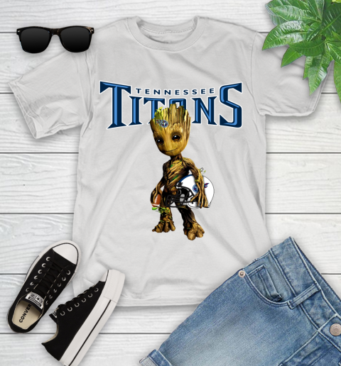 Tennessee Titans NFL Football Groot Marvel Guardians Of The Galaxy Youth T-Shirt