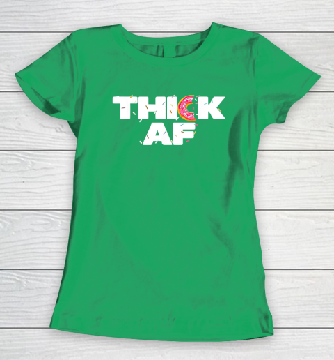 Thick AF Funny Donut Fitness Weightlifting Women's T-Shirt 4