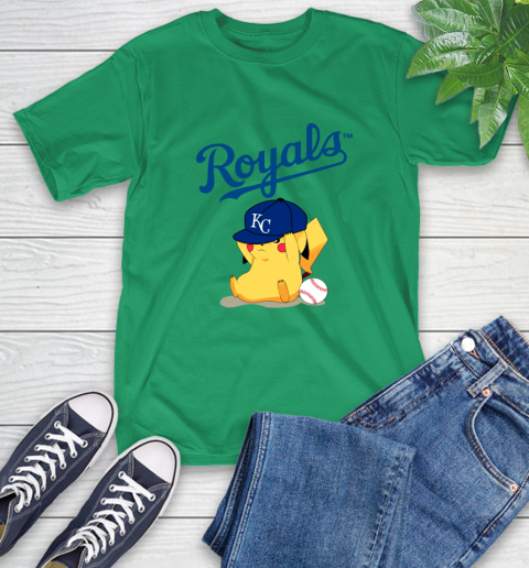MLB Pikachu Baseball Sports Kansas City Royals T-Shirt 7