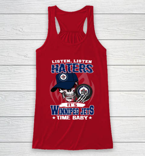 Listen Haters It is JETS Time Baby NHL Racerback Tank 4
