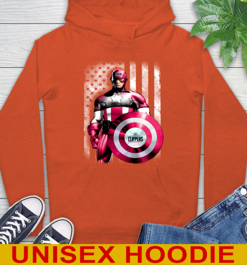 LA Clippers NBA Basketball Captain America Marvel Avengers American Flag Shirt Hoodie 4
