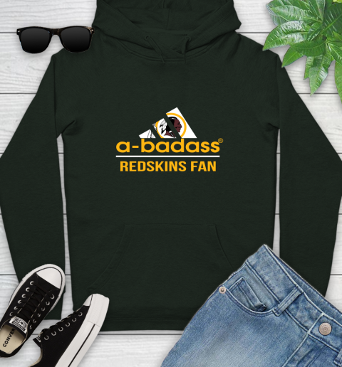 NFL A Badass Washington Redskins Fan Adidas Football Sports Youth Hoodie 14