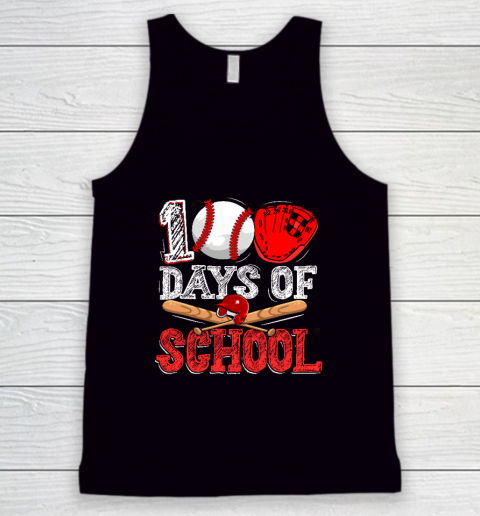 100 Days Of School Baseball 100th Day Tank Top