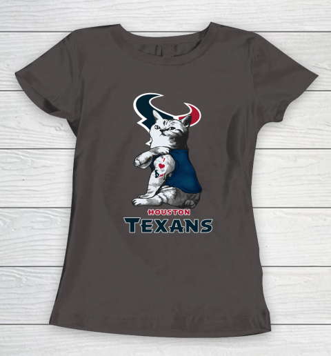NFL Football My Cat Loves Houston Texans Women's T-Shirt 8 NFL Football My Cat Loves Houston Texans Women's T-Shirt - Image 8