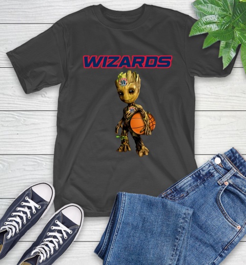 Washington Wizards NBA Basketball Groot Marvel Guardians Of The Galaxy T-Shirt 2