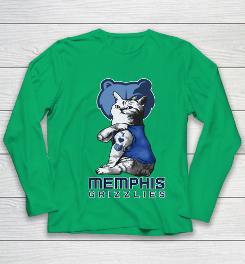 NBA Basketball My Cat Loves Memphis Grizzlies Youth Long Sleeve 4