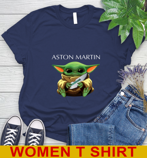 Star Wars Baby Yoda Hugs Aston Martin Car Shirt 96