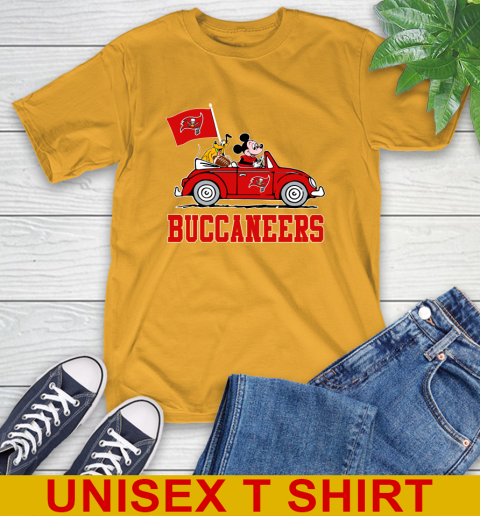 NFL Football Tampa Bay Buccaneers Pluto Mickey Driving Disney Shirt T-Shirt 3