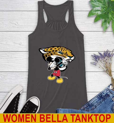 Jacksonville Jaguars NFL Football Dabbing Mickey Disney Sports Racerback Tank 12