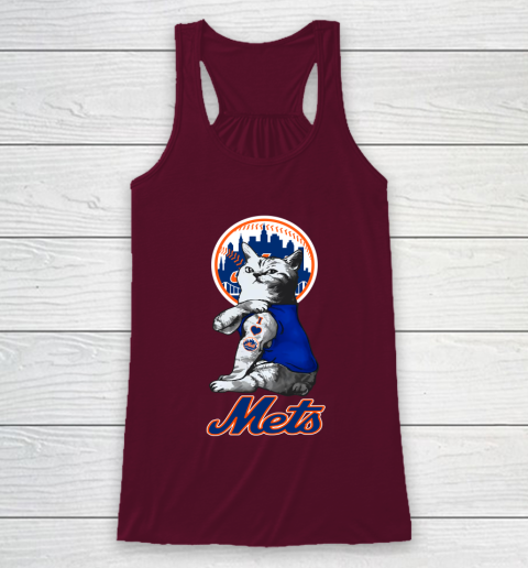 MLB Baseball My Cat Loves New York Mets Racerback Tank 2