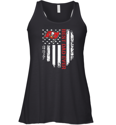 Best Dad Ever America Flag Tampa Bay Buccaneers NFL Father Day Racerback Tank