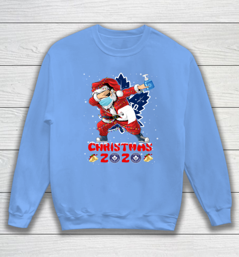 Toronto Maple Leafs Funny Santa Claus Dabbing Christmas 2020 NHL Sweatshirt 8