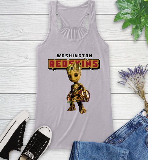 Washington Redskins NFL Football Groot Marvel Guardians Of The Galaxy Racerback Tank 5