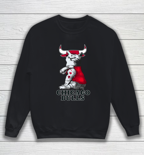 NBA Basketball My Cat Loves Chicago Bulls Sweatshirt
