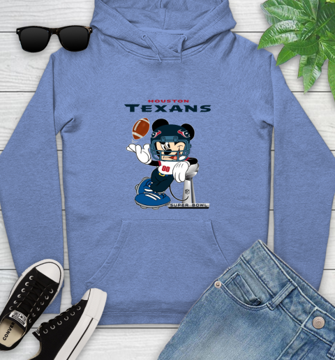 NFL Houston Texans Mickey Mouse Disney Super Bowl Football T Shirt Youth Hoodie 12