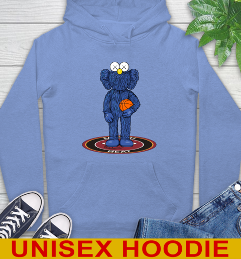 NBA Basketball Miami Heat Kaws Bff Blue Figure Shirt Hoodie 11