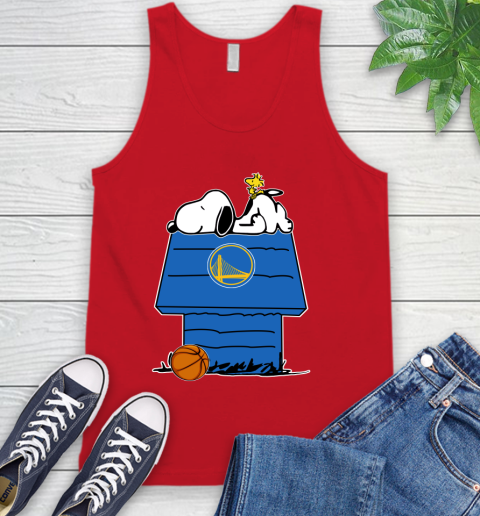 Golden State Warriors NBA Basketball Snoopy Woodstock The Peanuts Movie Tank Top 6