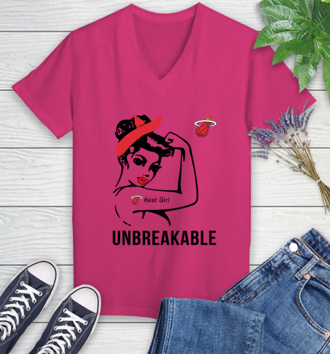 NBA Miami Heat Girl Unbreakable Basketball Sports Women's V-Neck T-Shirt 5