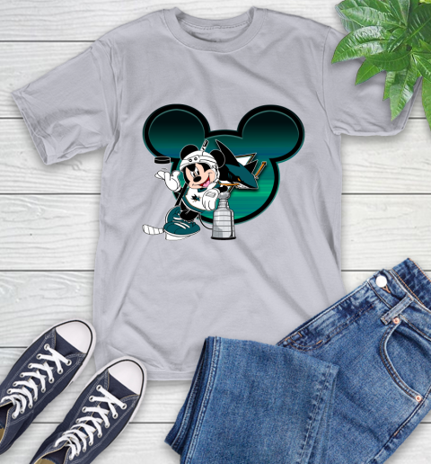 NHL San Jose Sharks Stanley Cup Mickey Mouse Disney Hockey T Shirt T-Shirt 6