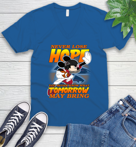 Atlanta Falcons NFL Football Mickey Disney Never Lose Hope (1) V-Neck T-Shirt 5
