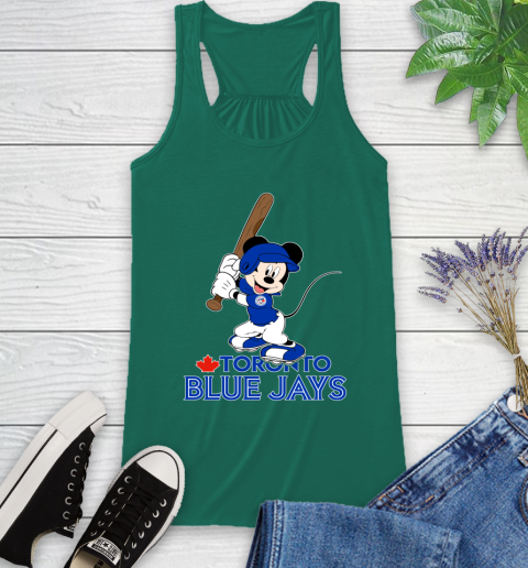 MLB Baseball Toronto Blue Jays Cheerful Mickey Mouse Shirt Racerback Tank 7