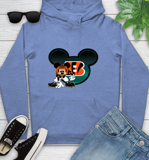 NFL Cincinnati Bengals Mickey Mouse Disney Football T Shirt Youth Hoodie 12
