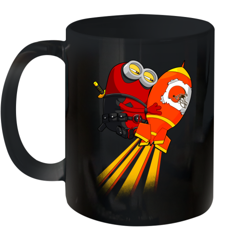 NFL Football Cleveland Browns Deadpool Minion Marvel Shirt Ceramic Mug 11oz