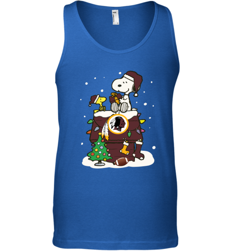A Happy Christmas With Washington Redskins Snoopy Tank Top