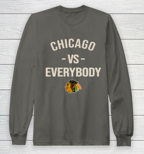 Chicago Blackhawks Vs Everybody Long Sleeve T-Shirt 5
