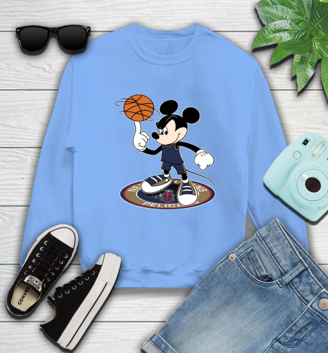 NBA Basketball New Orleans Pelicans Cheerful Mickey Disney Shirt Sweatshirt 11