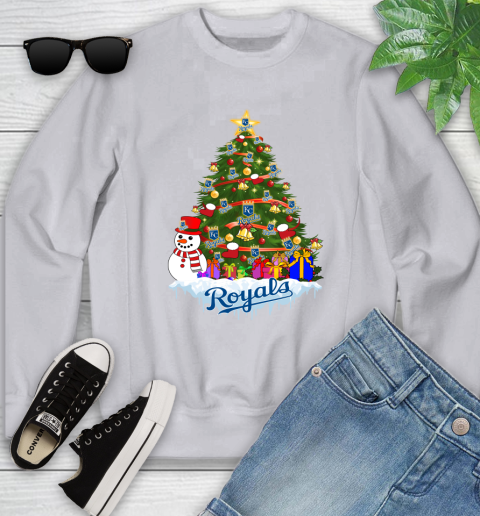 Kansas City Royals Merry Christmas MLB Baseball Sports Youth Sweatshirt 4