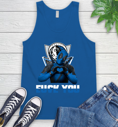 NBA Dallas Mavericks Deadpool Love You Fuck You Basketball Sports Tank Top 4