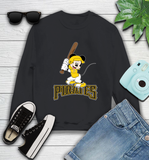 MLB Baseball Pittsburgh Pirates Cheerful Mickey Mouse Shirt Sweatshirt