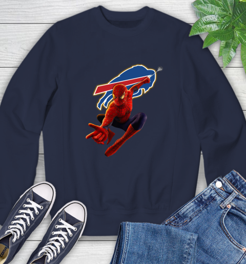 NFL Spider Man Avengers Endgame Football Buffalo Bills Sweatshirt 3