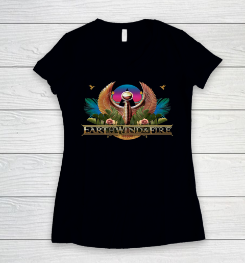 Earth Wind And Fire EWF Women's V-Neck T-Shirt