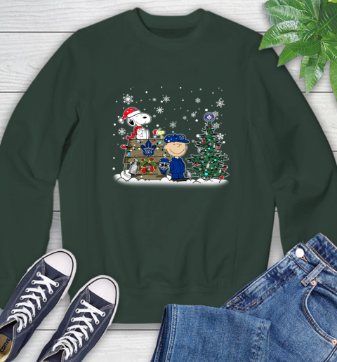 NHL Toronto Maple Leafs Snoopy Charlie Brown Woodstock Christmas Stanley Cup Hockey Sweatshirt 12