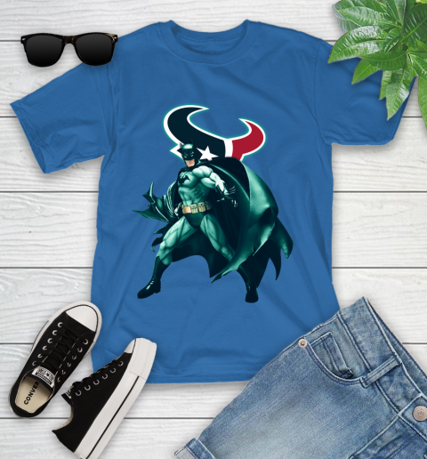 NFL Batman Football Sports Houston Texans Youth T-Shirt 9