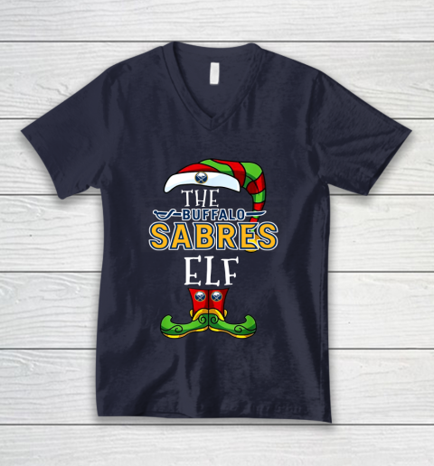 Buffalo Sabres Christmas ELF Funny NHL V-Neck T-Shirt 2