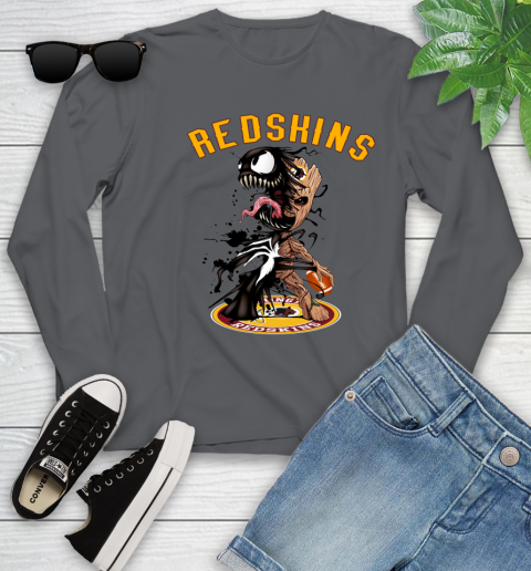 NFL Washington Redskins Football Venom Groot Guardians Of The Galaxy Youth Long Sleeve 8