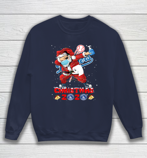 Los Angeles Dodgers Funny Santa Claus Dabbing Christmas 2020 MLB Sweatshirt 2