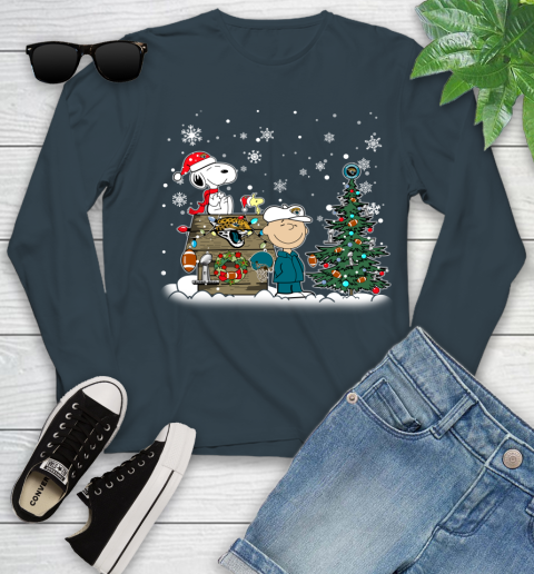 NFL Jacksonville Jaguars Snoopy Charlie Brown Christmas Football Super Bowl Sports Youth Long Sleeve 9