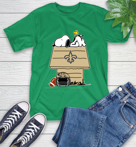 New Orleans Saints NFL Football Snoopy Woodstock The Peanuts Movie T-Shirt 7