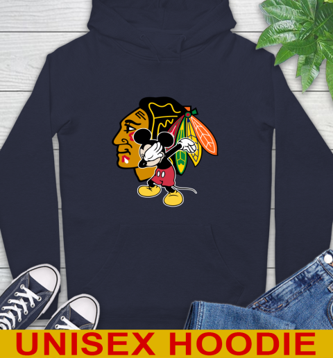 Chicago Blackhawks NHL Hockey Dabbing Mickey Disney Sports Hoodie 4