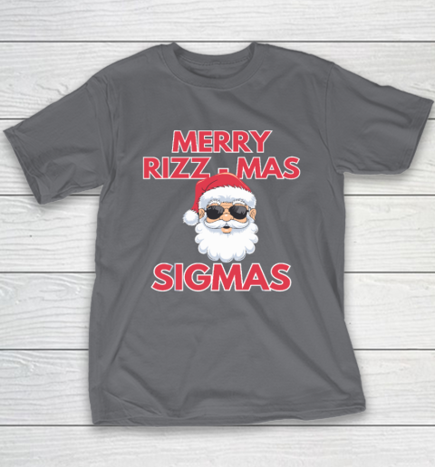 Merry Rizz Mas Sigmas Gen Alpha Middle School Christmas Youth T-Shirt 5