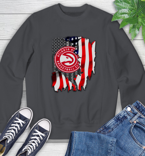 Atlanta Hawks NBA Basketball American Flag Sweatshirt 6